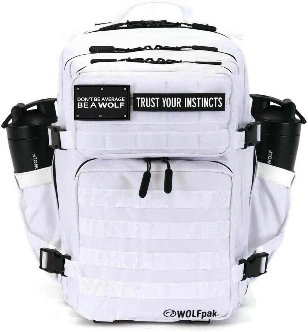 Wolfpak 35L Athletic Gym Backpack (Polar White) Durable 1000D Waterproof Oxford
