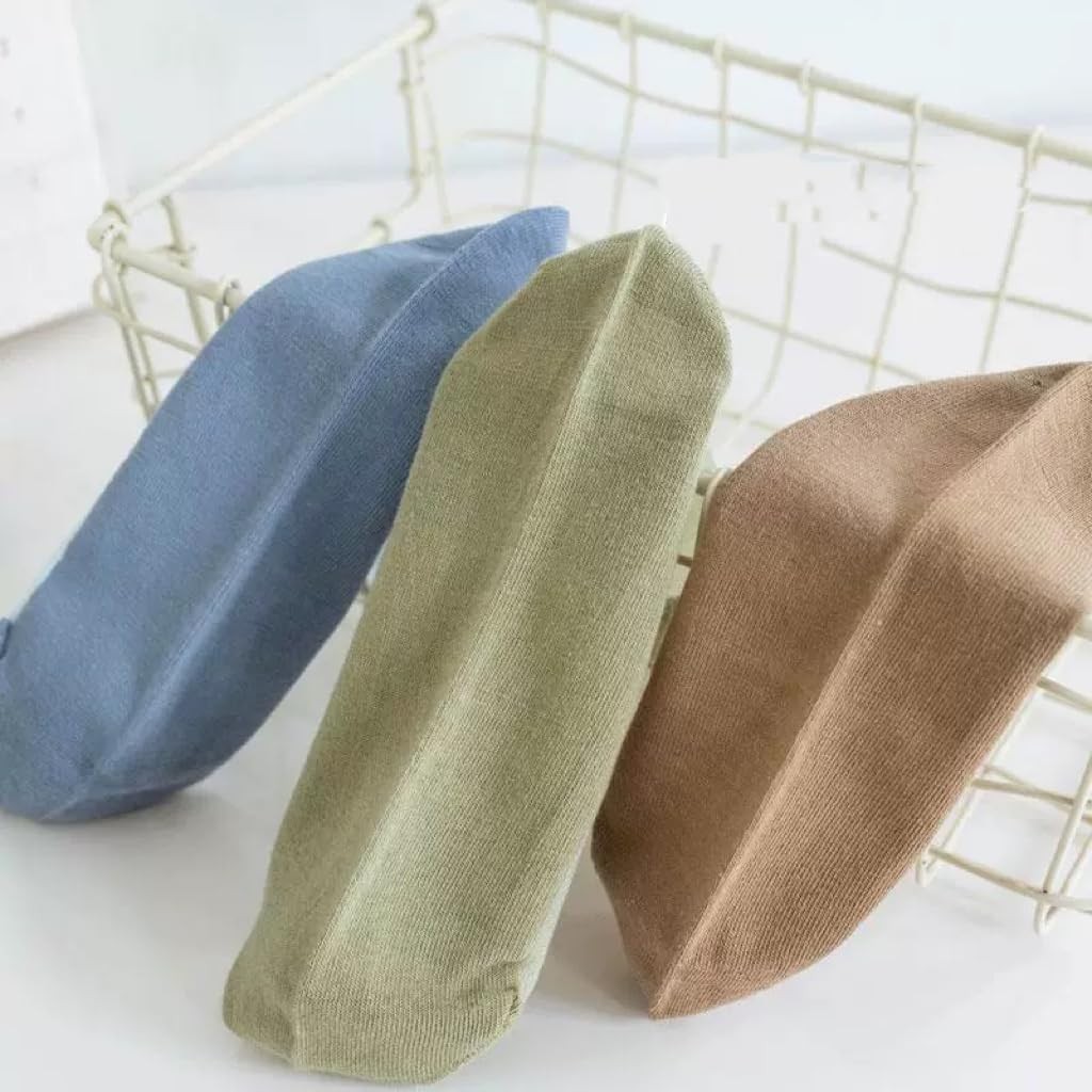 5 Pairs Women’s Frilly Ankle Socks 0, Light Gray, Black, Green, Khaki, Blue