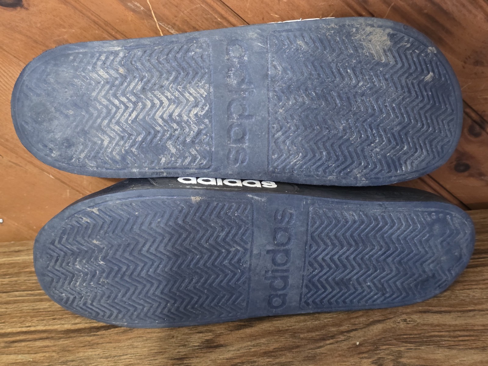 Adidas Men’s Cloudfoam Comfort Slides GZ5920 Pool Sandals Navy Blue White Sz 13
