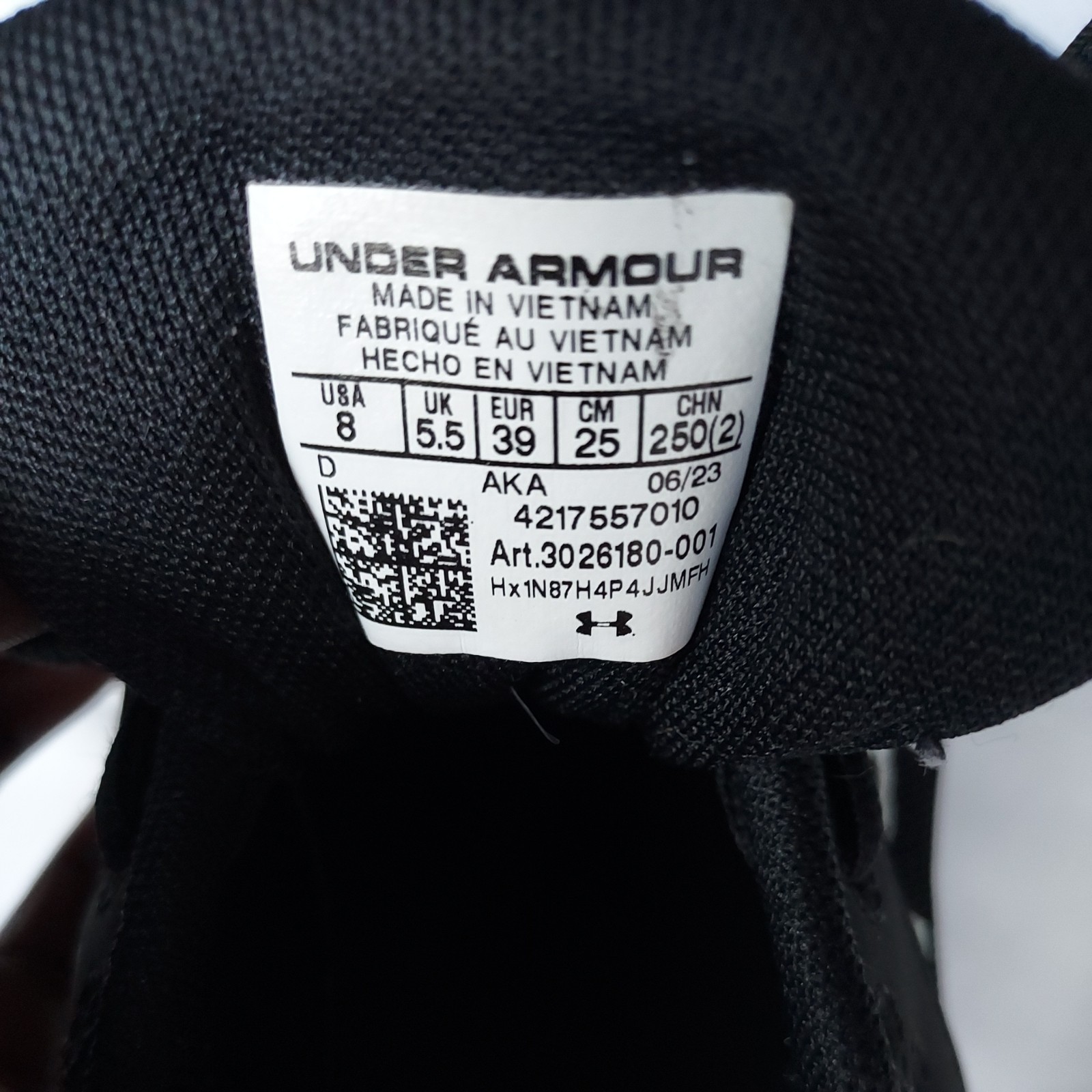 Under Armour Charged Assert 10 Black White Women’s Running Sneakers Athletic