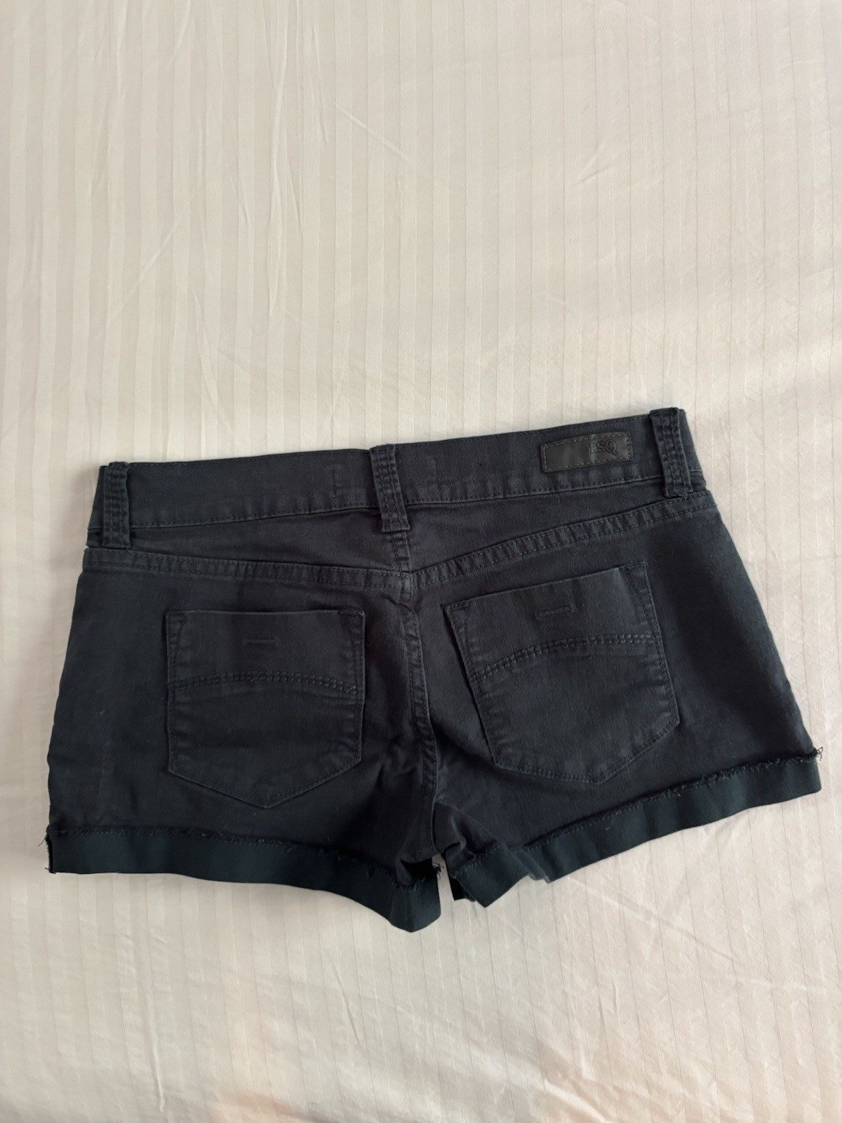 RSQ Malibu Short 7 Green Stretch Denim Mid Rise