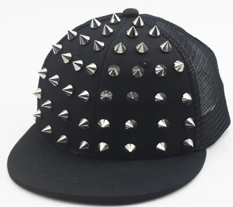Unisex Rivet Stud Punk Baseball Cap Hip Hop Style Hat