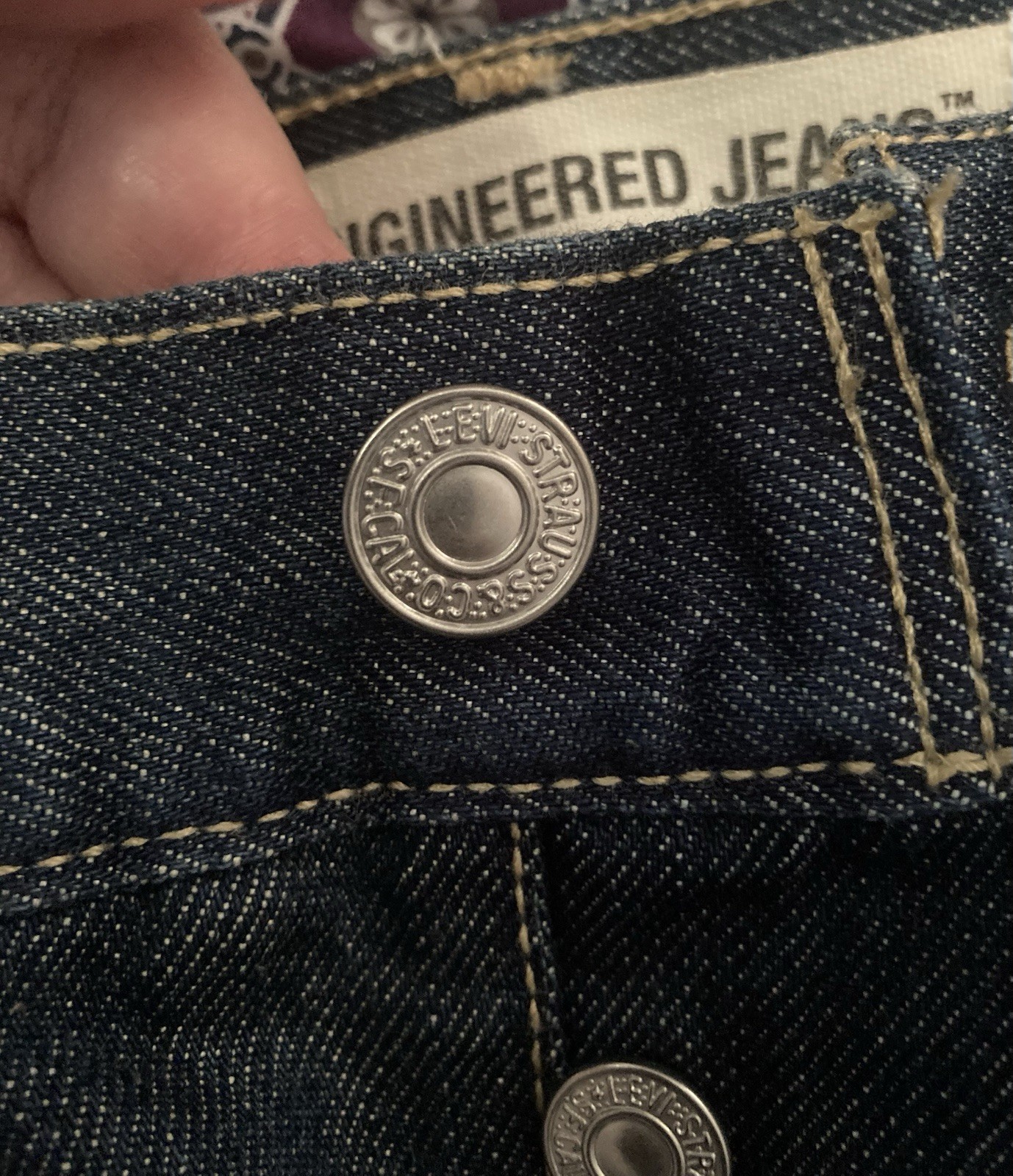 Vintage LEJ 2003 Y2K Levi’s Engineered Jeans Loose Flap Pocket W36x34 Grunge NWT