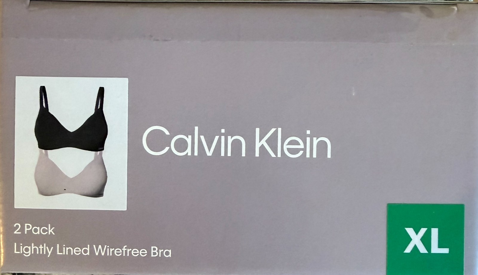 (2 Pack) Calvin Klein Wirefree Bra (Black and Grey) FREE SHIPPING!!