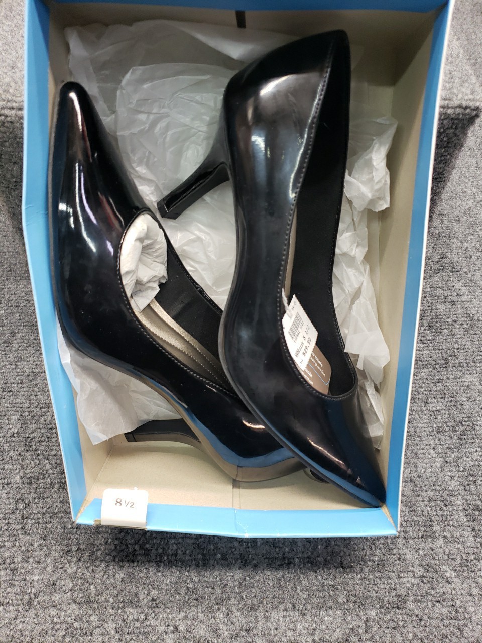 Womans Comfort Plus By Predictions Slip On Stiletto Pumps Size 8.5 Black