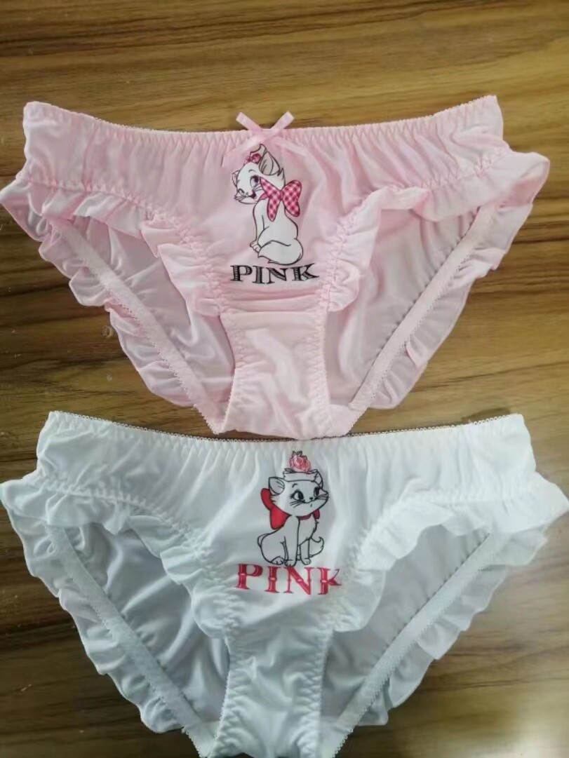 2PCS Girls Briefs Underwear Kids Knickers Panties for 8-12 Years Anime Bikini