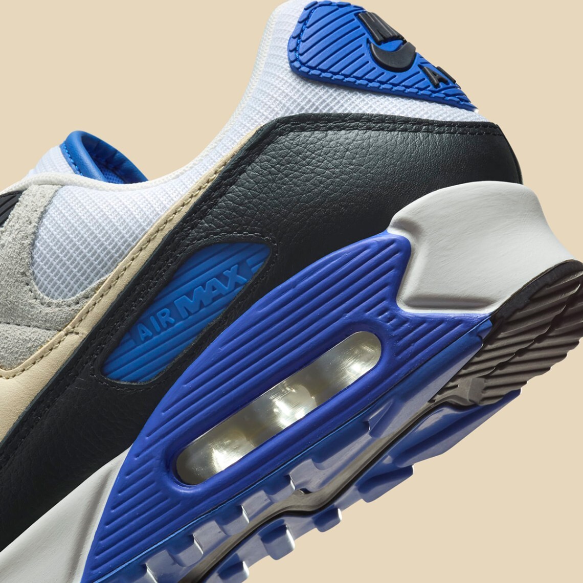 Nike Air Max 90 PRM White Racer Blue Khaki Nby Black HF3449-100 Men’s