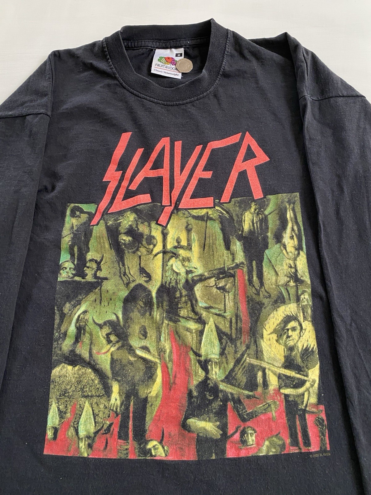 2003 Slayer Reign In Blood Vintage Black Long Sleeve T-Shirt | Size M | Metal