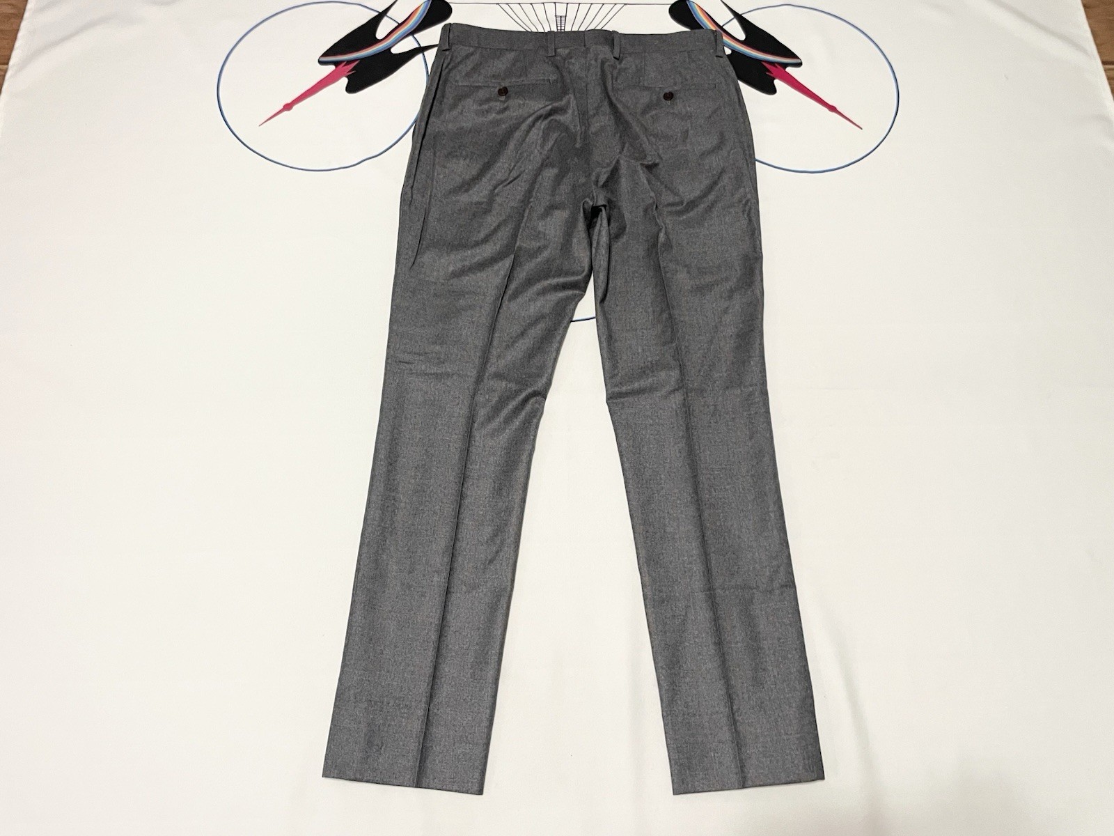 NWT Tallia 2 pc Suit Jacket Blazer 40R Pants 33×31 100% Wool Plaid Gray $650