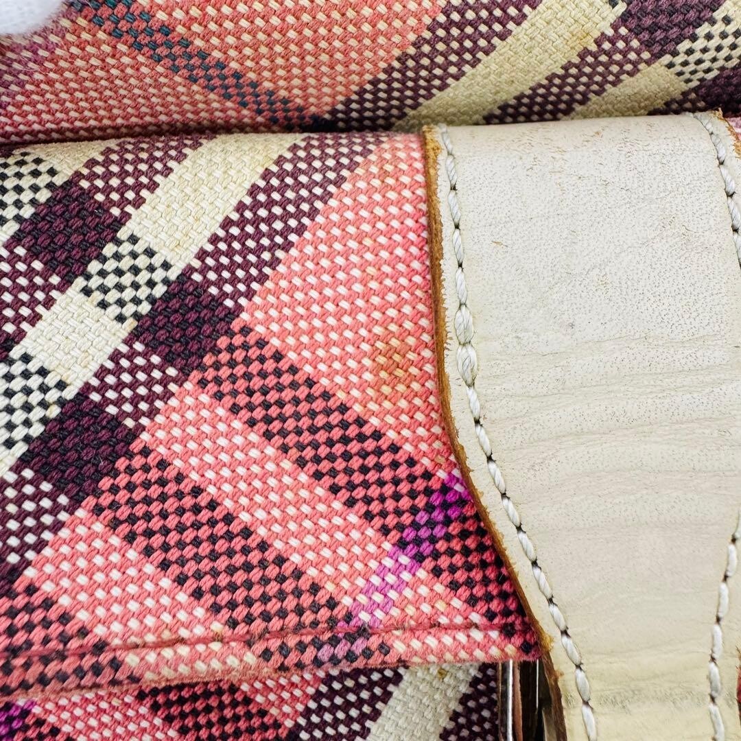 Burberry Blue Label Pink Nova Check Shoulder Bag Zip 21.5cm Japan DX485