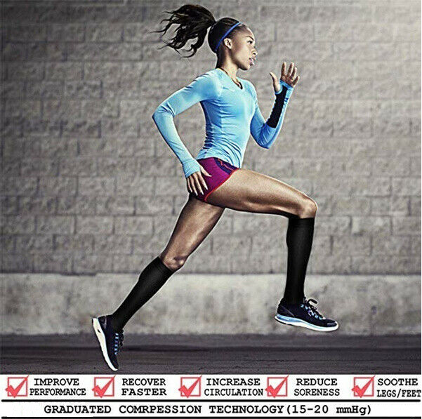 Compression Socks Stockings Womens Mens Knee High Medical 20-30 mmHG S/M-X/XL