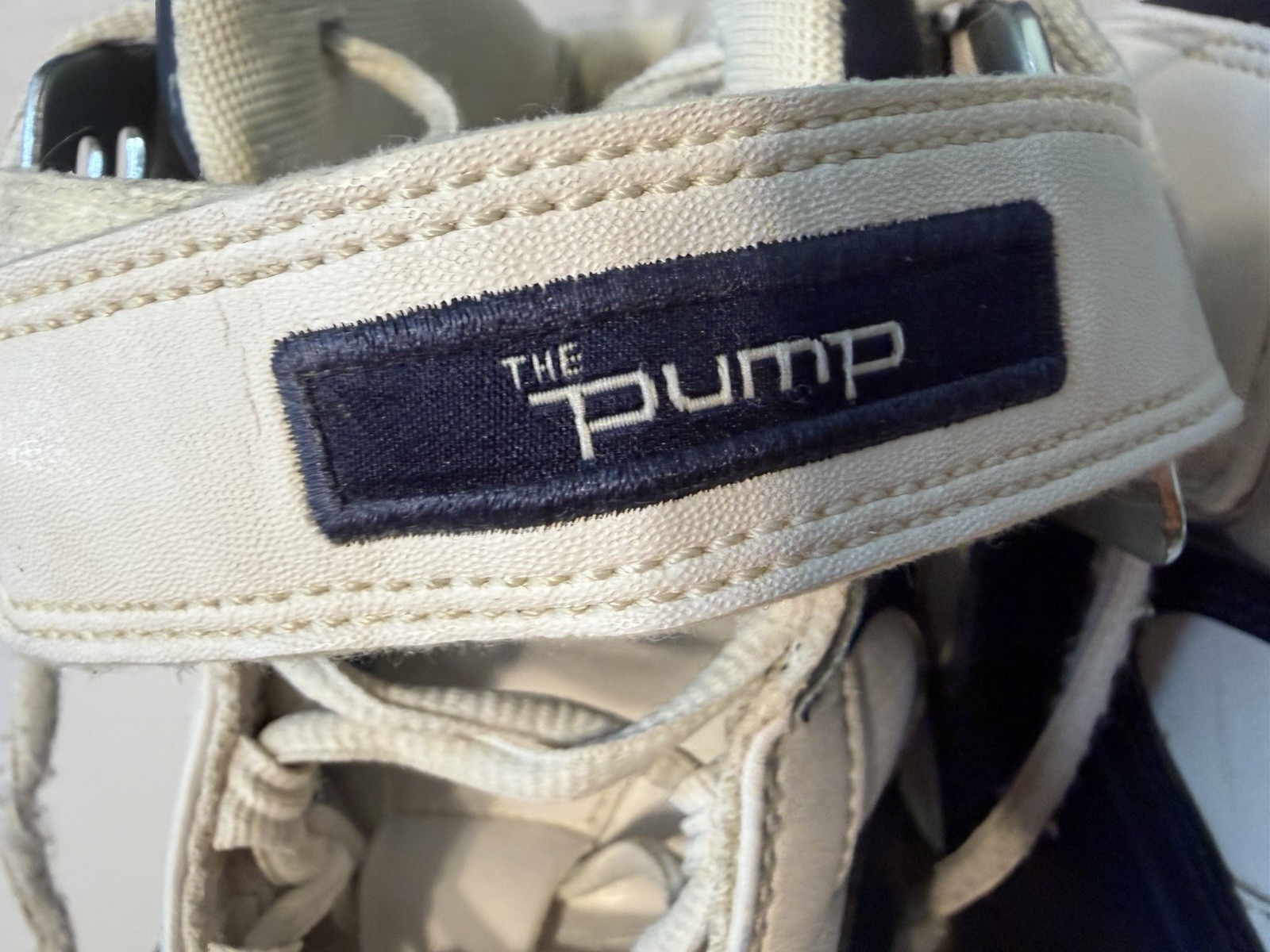 vintage pair of Reebok ATR The Pump basketball shoes,