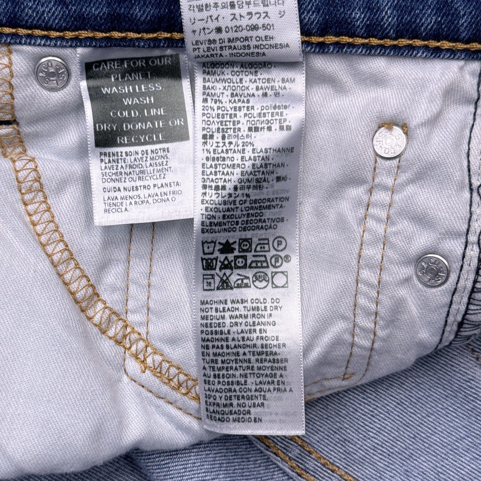 Levis 511 Slim Jeans Mens 29×30 Blue Mid Rise Stretch
