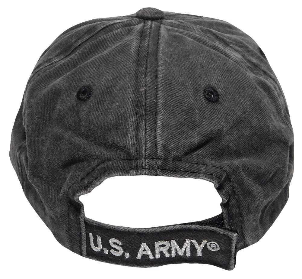New Arrivals Official US Army Licensed Cap Army Emblem Veteran Subdue Cap Black