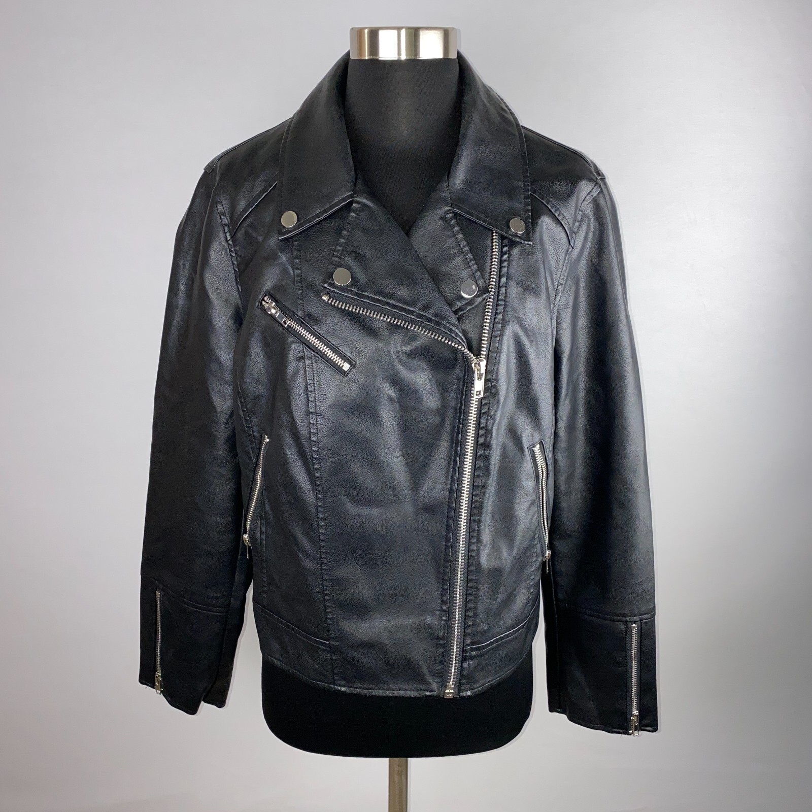 Miss Selfridge Jacket Womens Black Moto Motorcycle Biker Punk Rock Styled 14