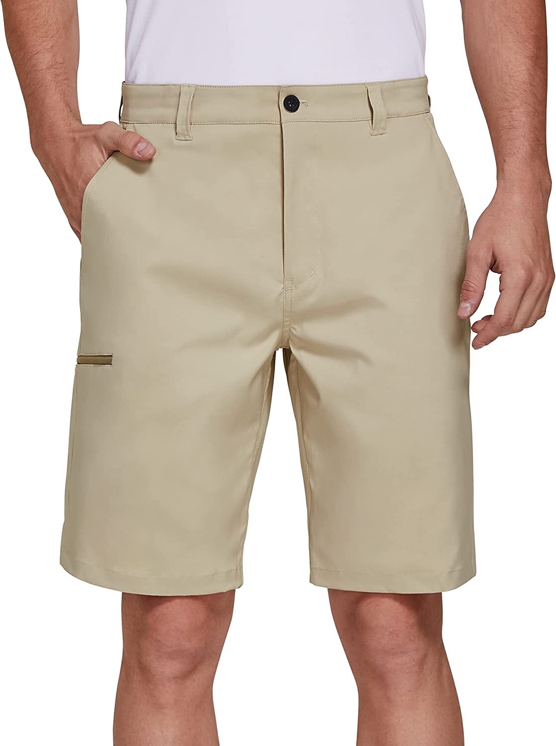 Men’s Golf Shorts Stretch Chino Lightweight Quick Dry Flat Front Work Half Pants