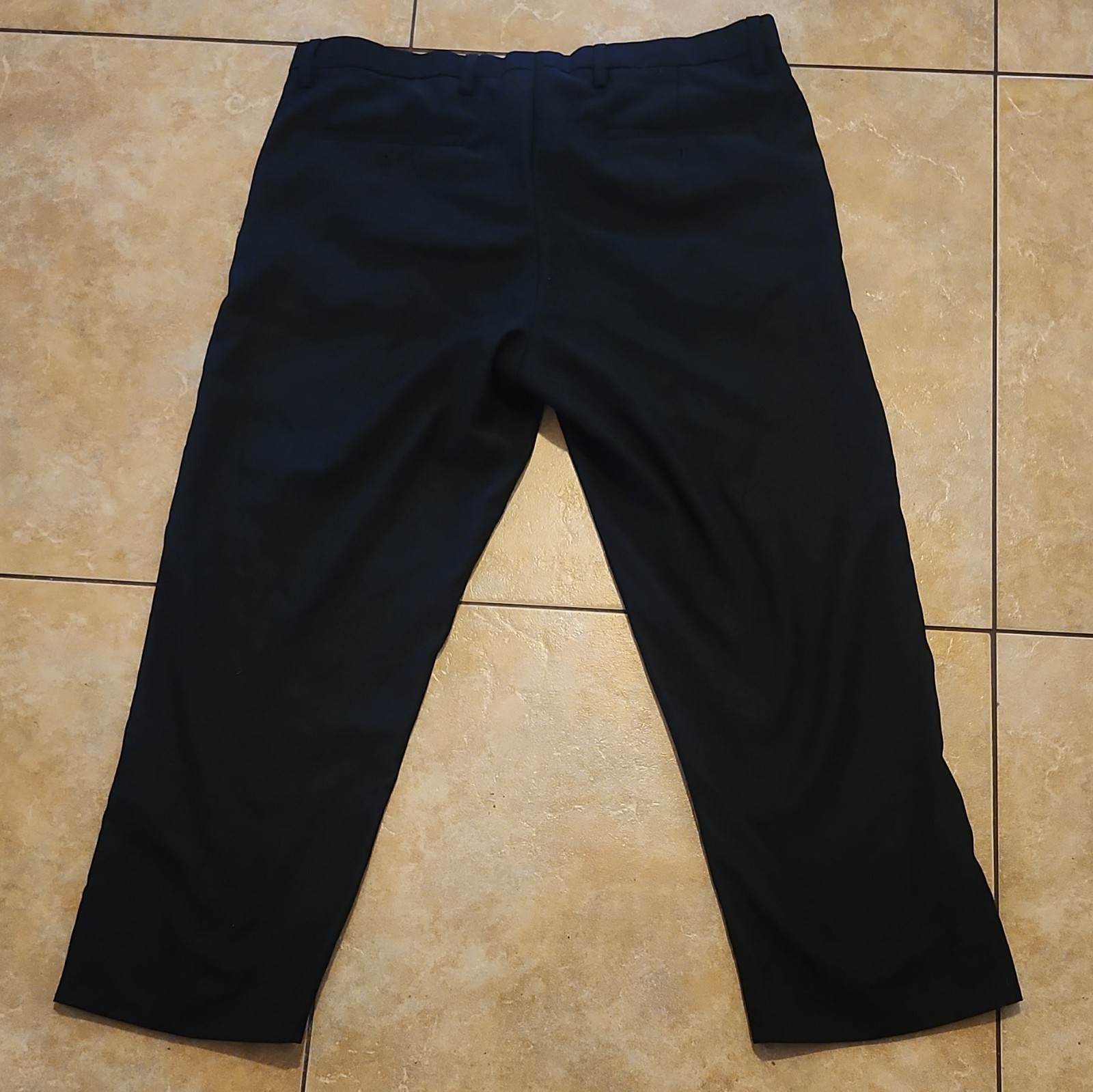 Alberto Cardinali Men’s Black Dress Pants Flat Front Straight Leg 32W Easy Care