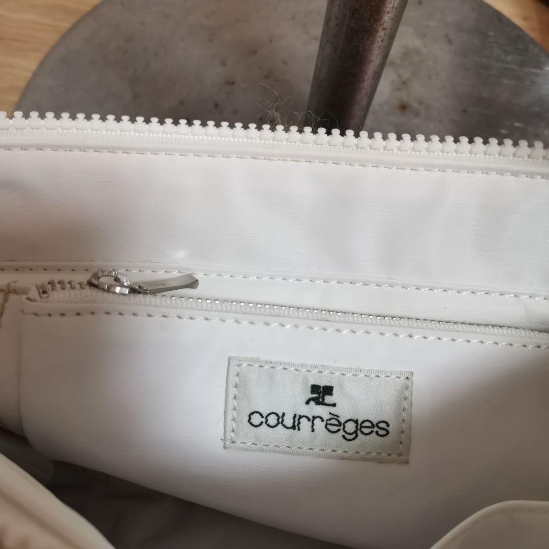 Courreges One Shoulder Bag Green Pink 10.6 inch