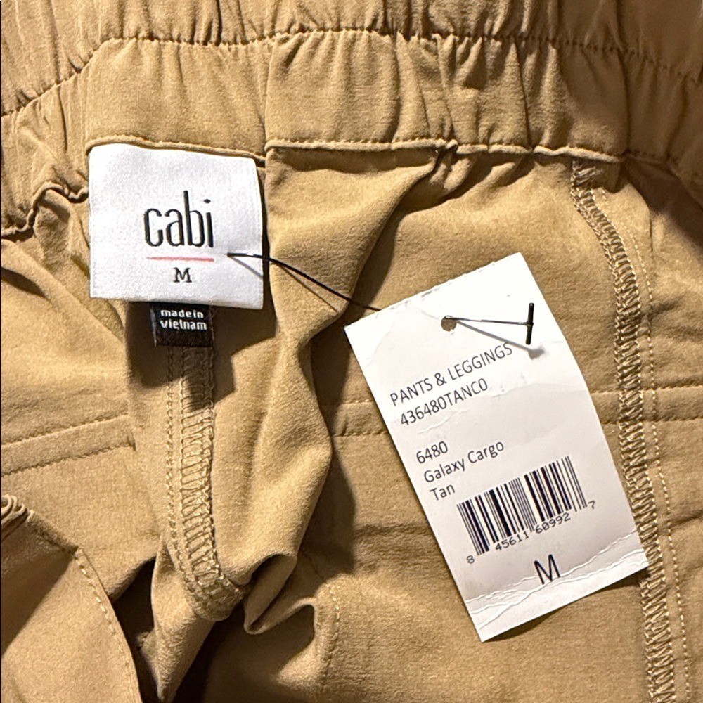 CAbi Galaxy Cargo Pocket Tan Pants 6480 Size Medium