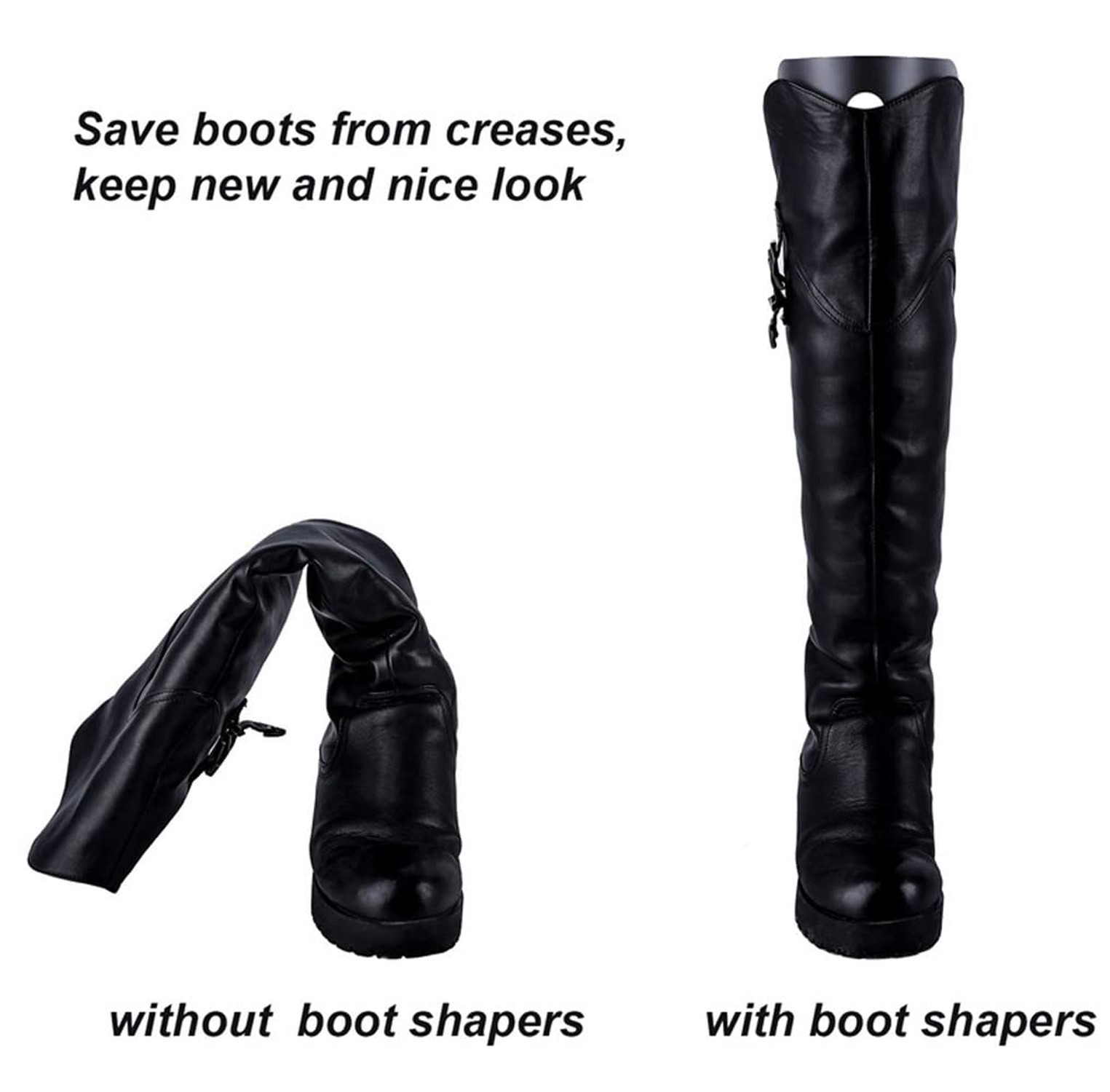 ericotry 2 Pairs 18 Inch Boot Shaper Form Inserts Breathable Boots Tall Suppo…