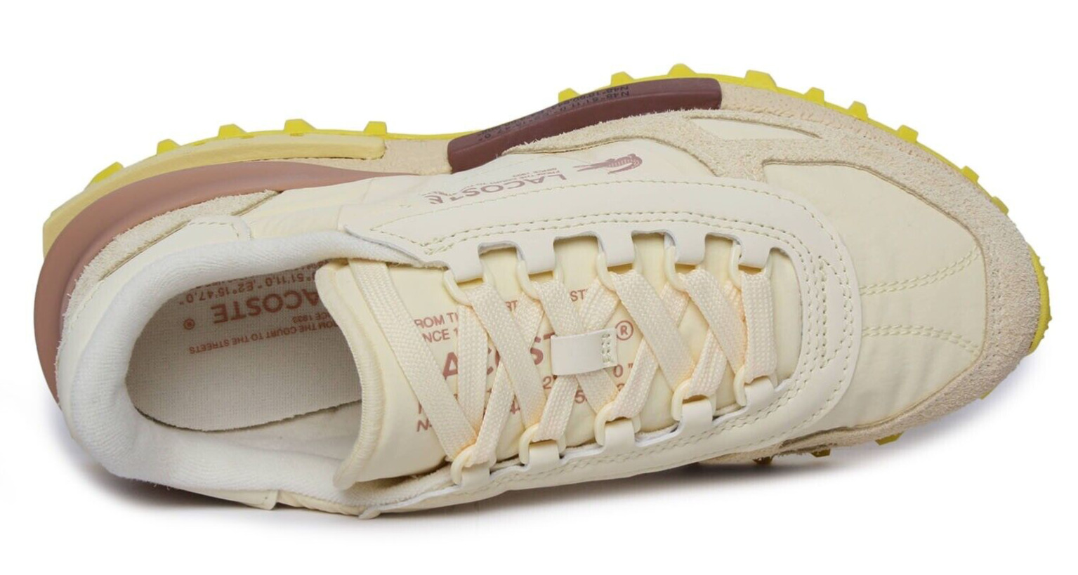 Lacoste ELITE ACTIVE 2025 Women’s Sneakers Light Yellow/Yellow. US Sizes 5 to 10