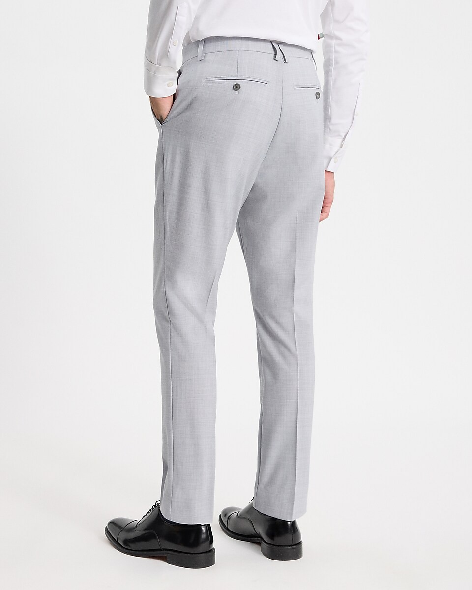 NEW EXPRESS $128 GRAY SLIM WOOL BLEND WASHABLE MODERN TECH SUIT PANT SZ 31/32