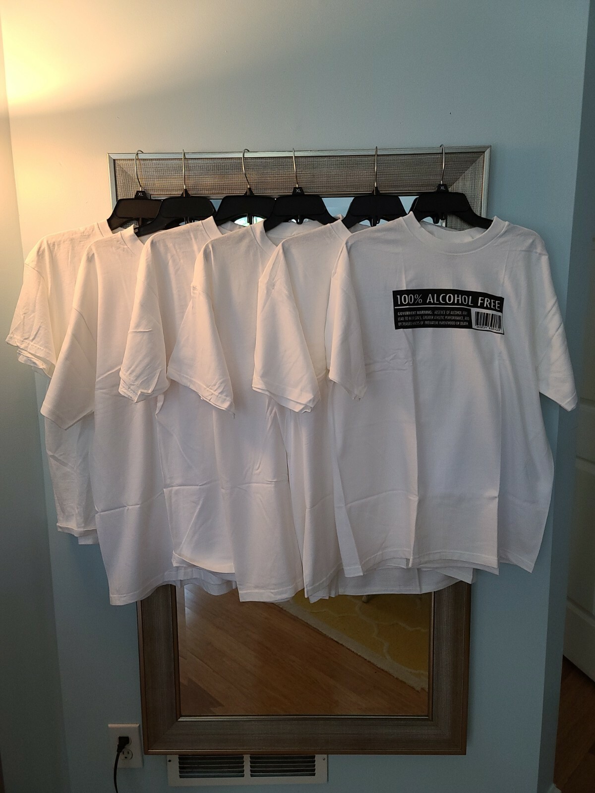 Men’s Positive Drug and Alcohol free tees, all XL-$8.00 Each