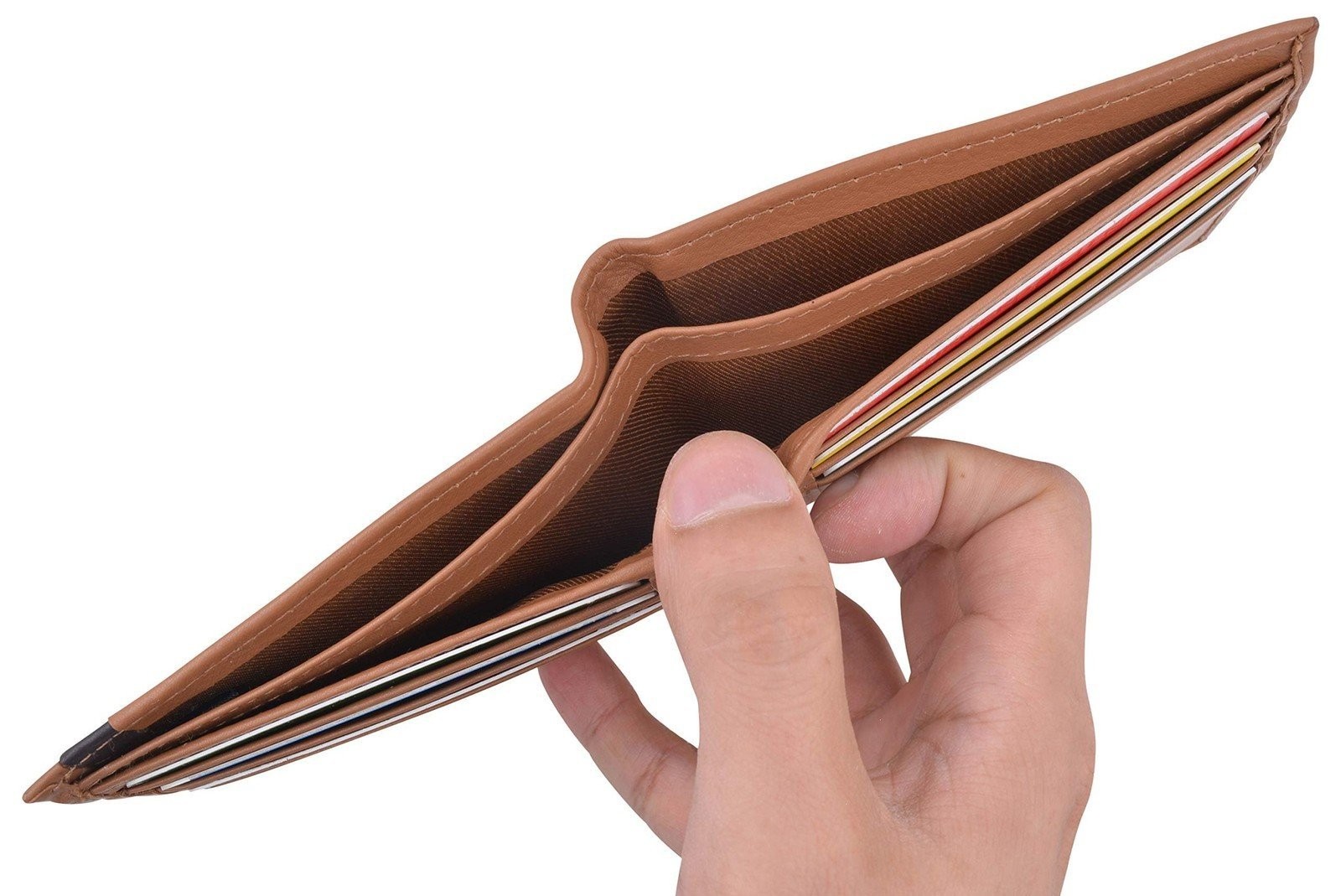 CAZORO Slim Wallet for Men Bifold Genuine Leather RFID Blocking Minimalist…