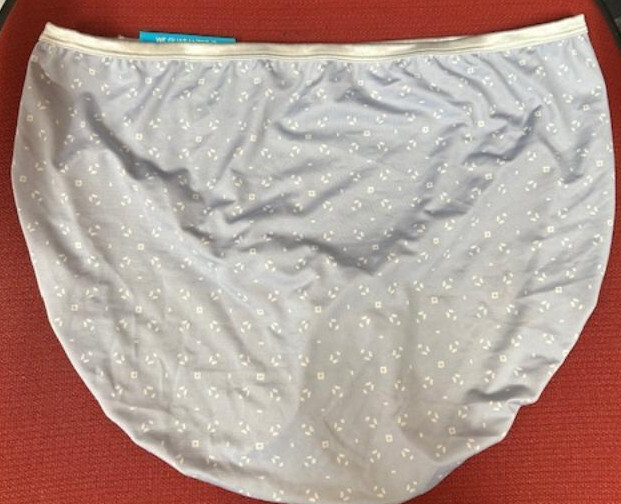 4 pairs VANITY FAIR Illumination 13108 HI-CUT Panties Light Blue PRINT Sz 10 3xl