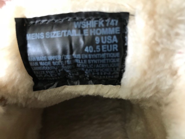 LUGZ men’s size 9 nyLUGco faux fur interior Look of suede Man made materials