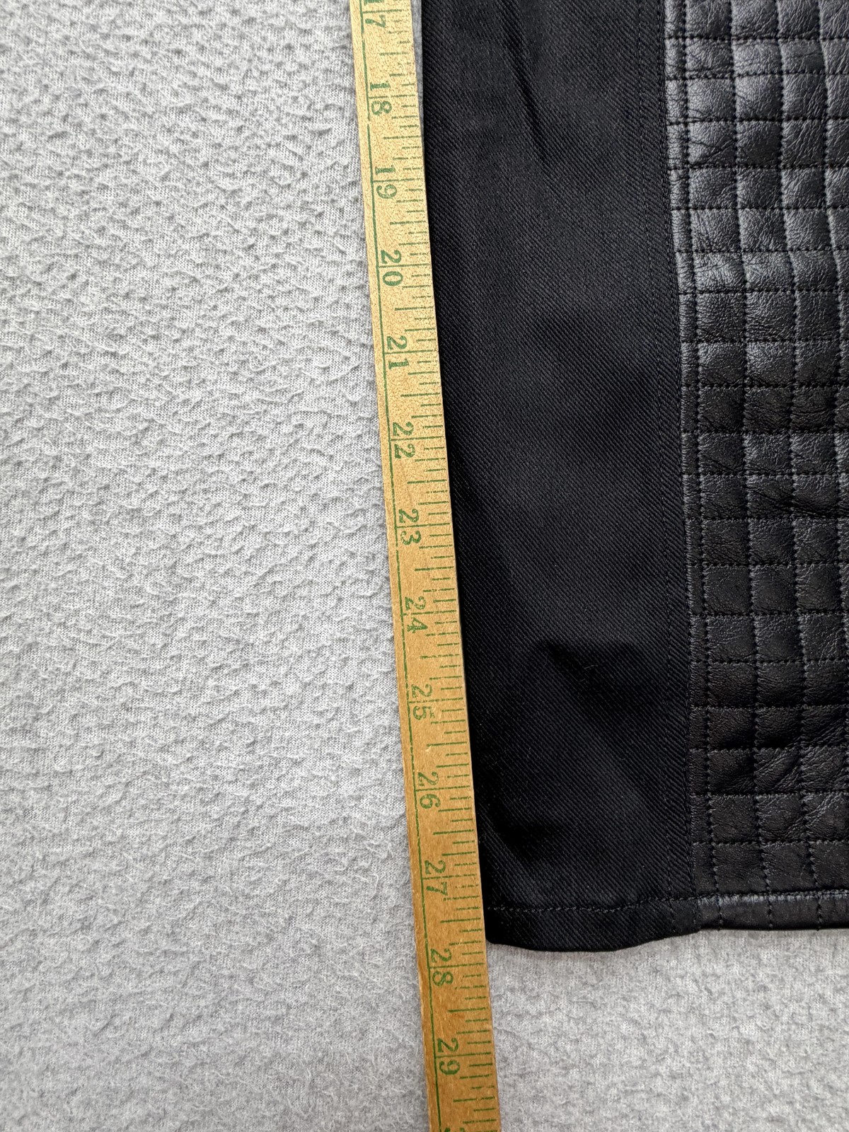 7 For All Mankind Jeans Mens 31×29 Black Skinny Moto Quilted Leather Denim
