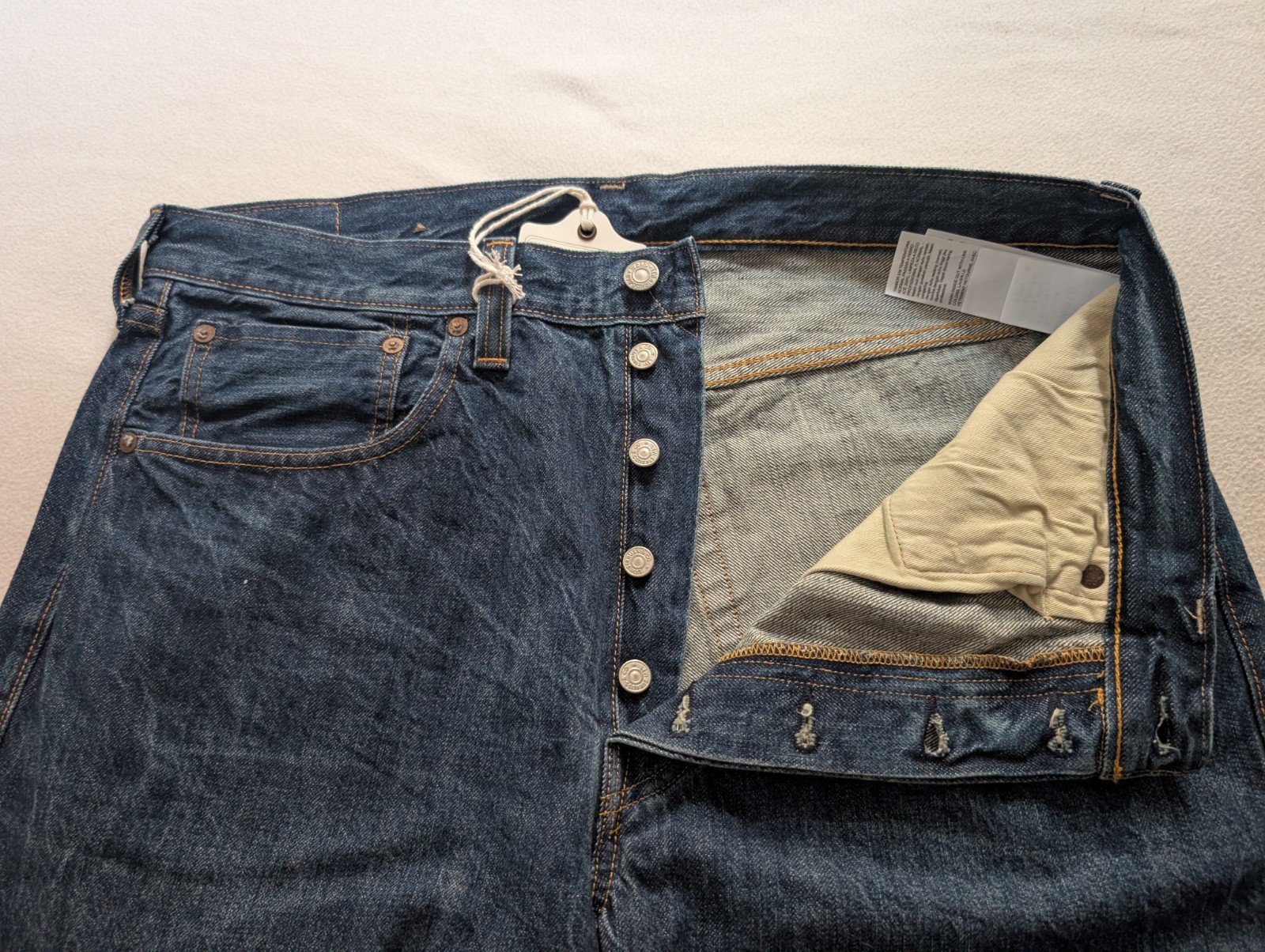 Levi’s 501xx Big E 1947 W36 L32 LVC Men Denim Selvedge Japan Blue Cotton Rivets
