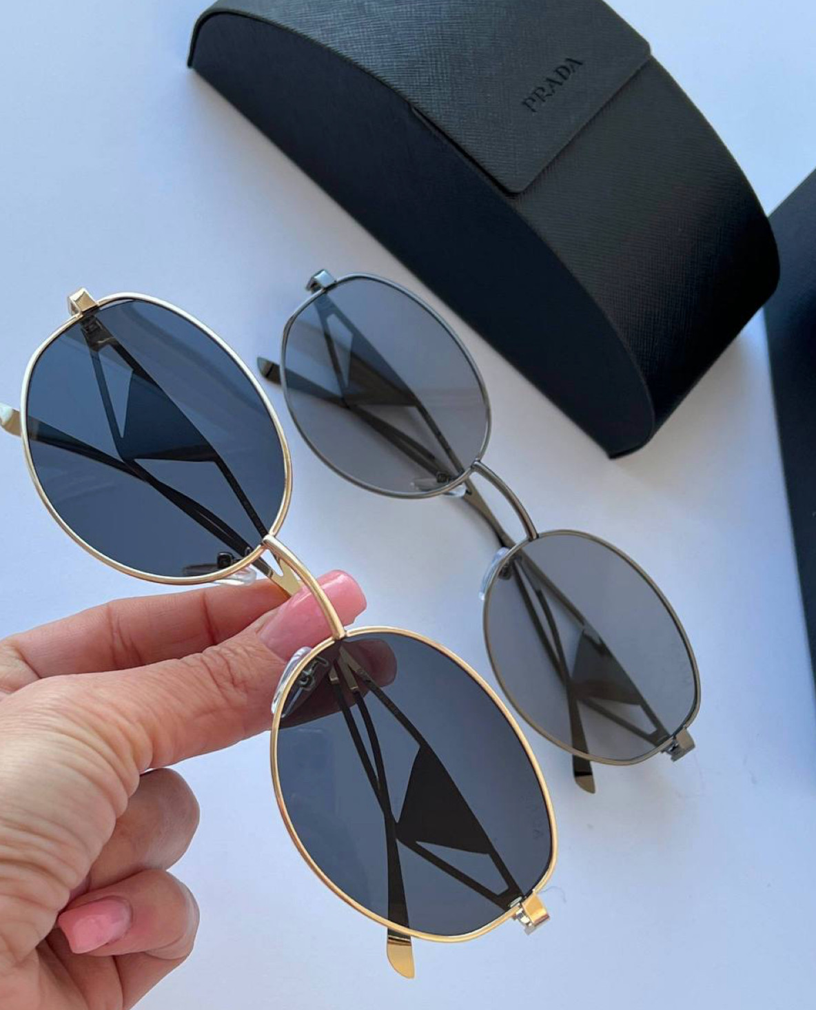 Summer Prada Metal Gold Frame Sunglasses