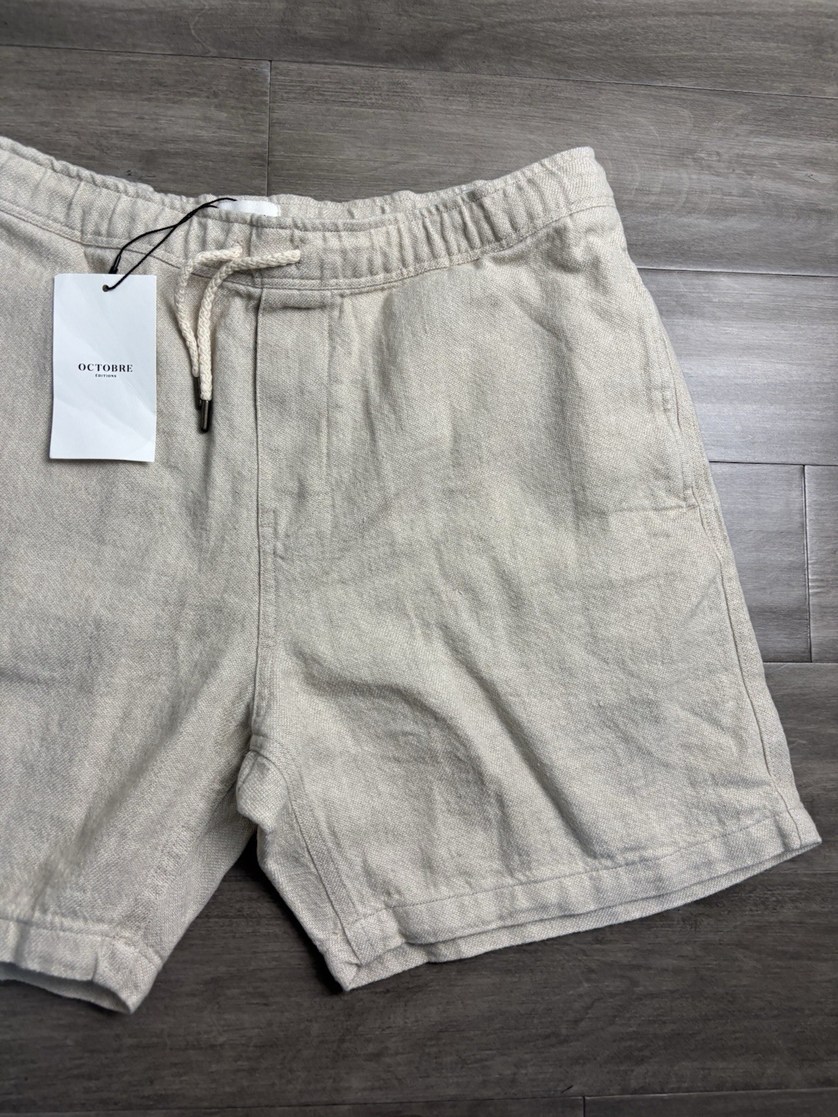 Octobre Éditions Men’s Short Priam Naturel Shorts Men’s Size 2xl Cotton Beige