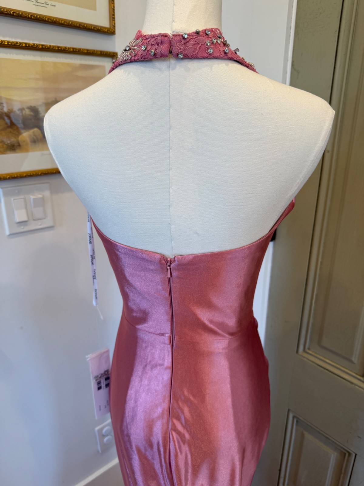 jovani size 2 pink satin gown