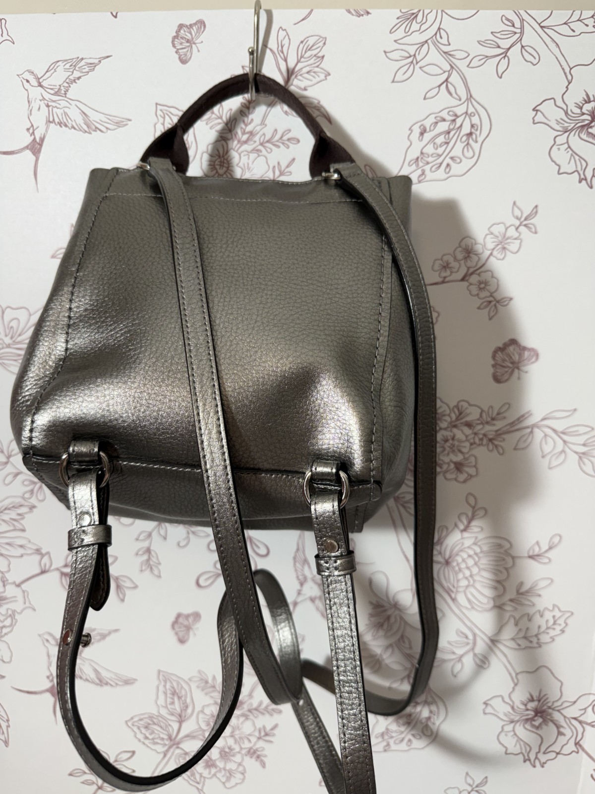 Coach Mini Derby Backpack Bookbag F16605 Metallic Gunmetal Silver Pewter – EUC