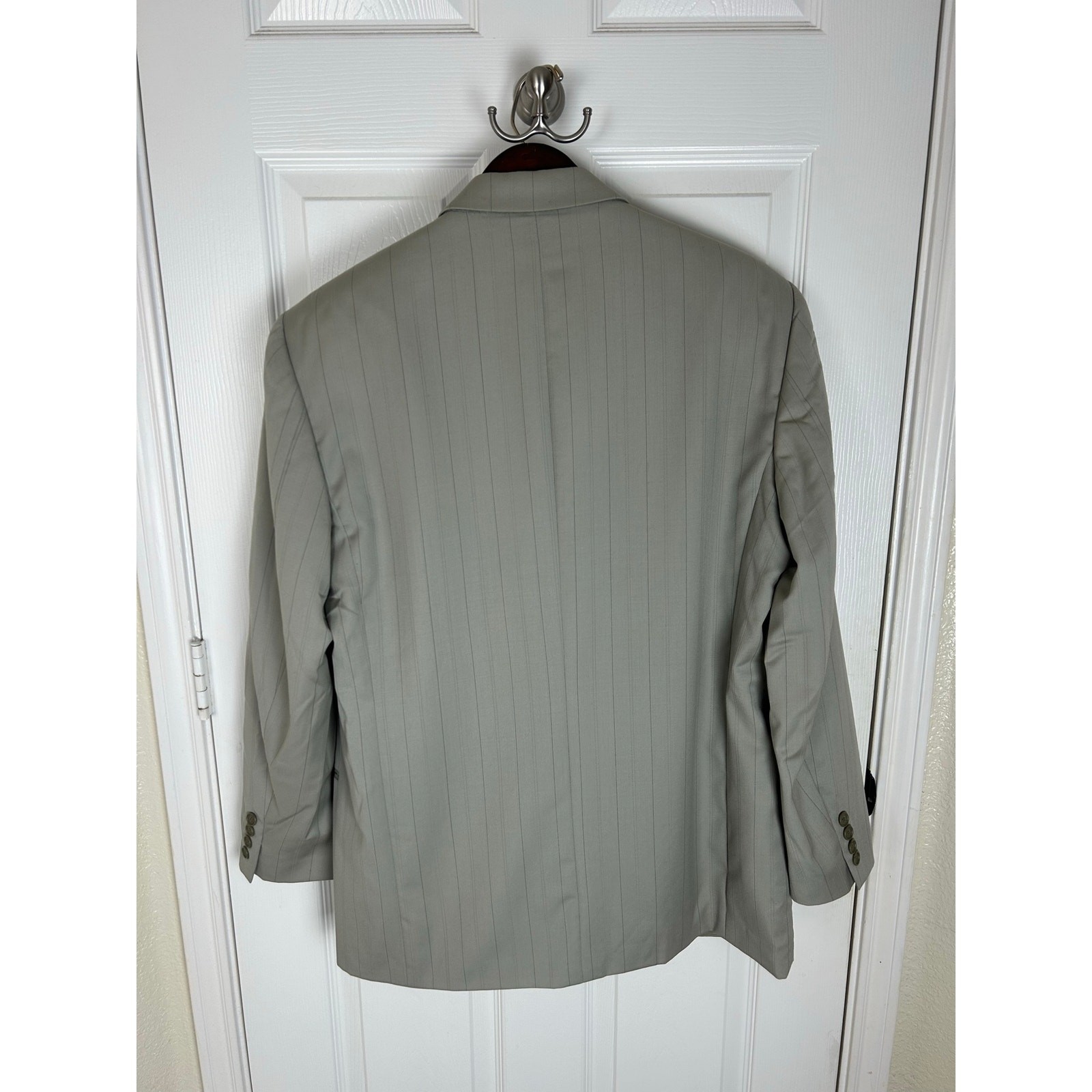 Toscanini Collezione Oro Double-Breasted Pinstripe Blazer Made Italy 52IT 42US