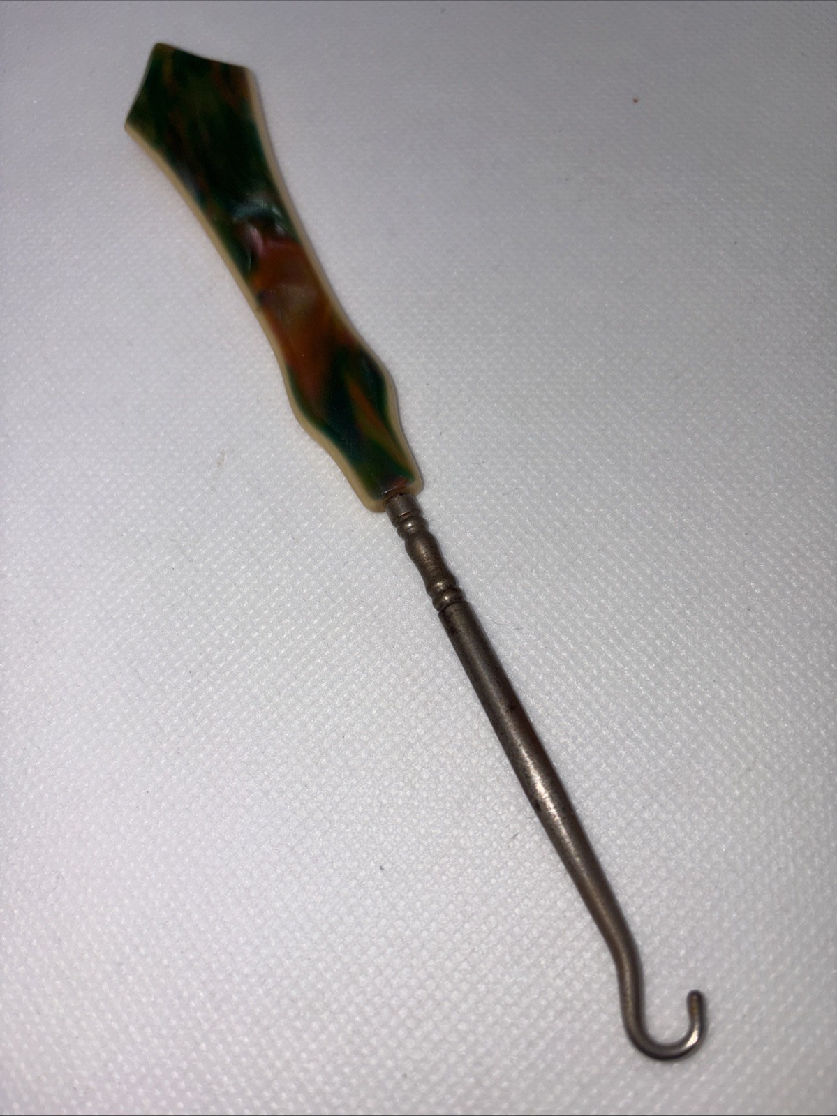 Vintage Button Hook With Bakelite Handle READ