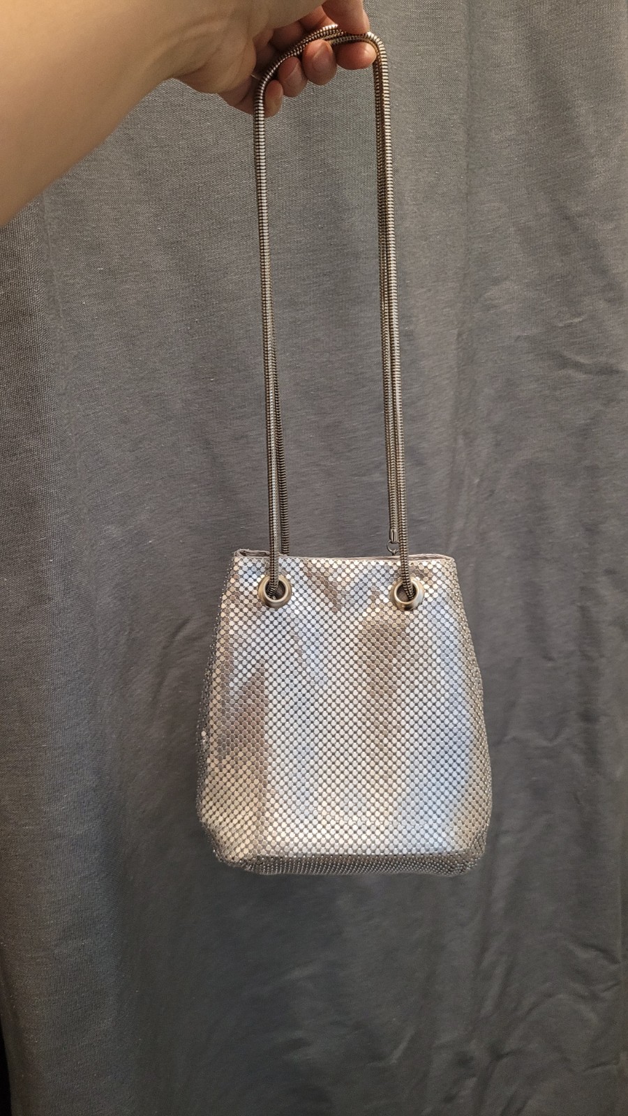 Aluminum Metal A small women’s formal handbag for a party or wedding celebration