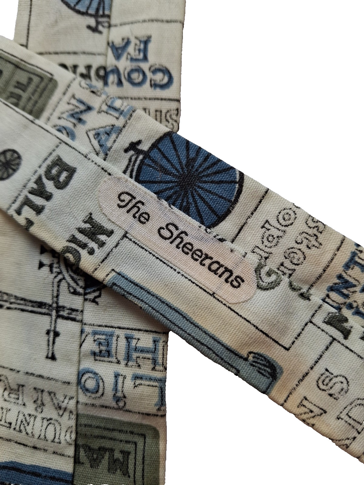 Vintage Square Tip Skinny Short Tie Cotton (?) 51″ x 1.75″