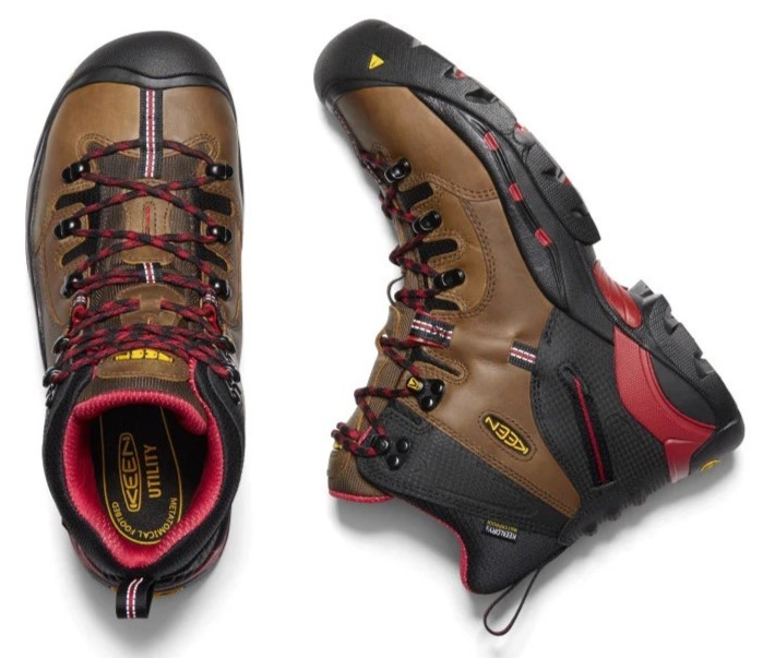 Keen Pittsburgh Steel Toe 6″ Waterproof Boot Bison Brown 1007024 Retail $214.99