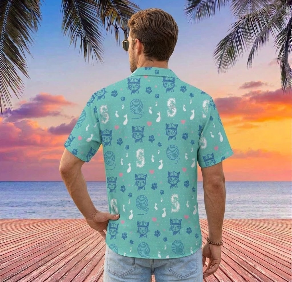 Seattle Mariners Take Meow’t to the Ballgame Hawaiian Shirt 2024, Love Cat