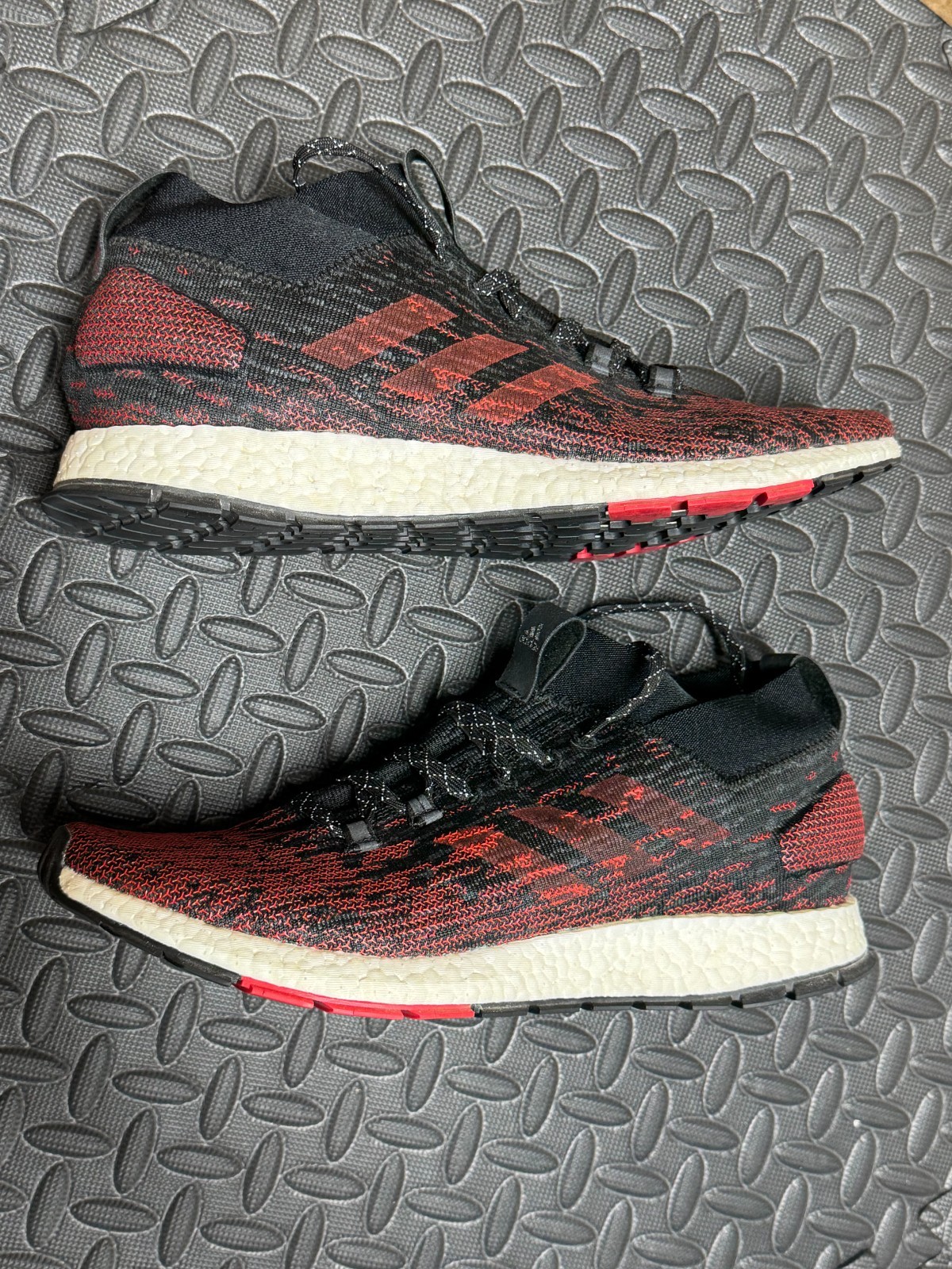 Adidas PureBoost RBL Black Scarlet Size 11 Running Shoes – FREE SHIPPING