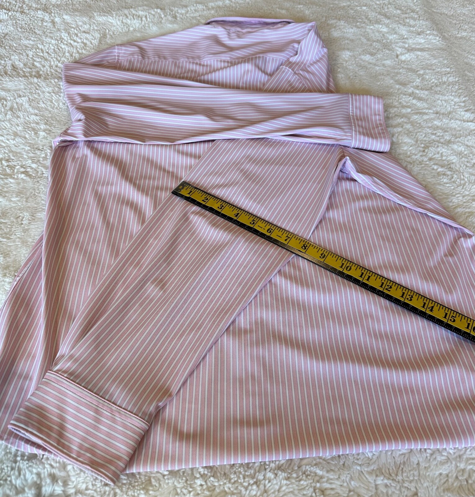 7D 7DIAMONDS PINK STRIPES CAMDEN 4 WAY STRETCH MEN’S DRESS SHIRT XL