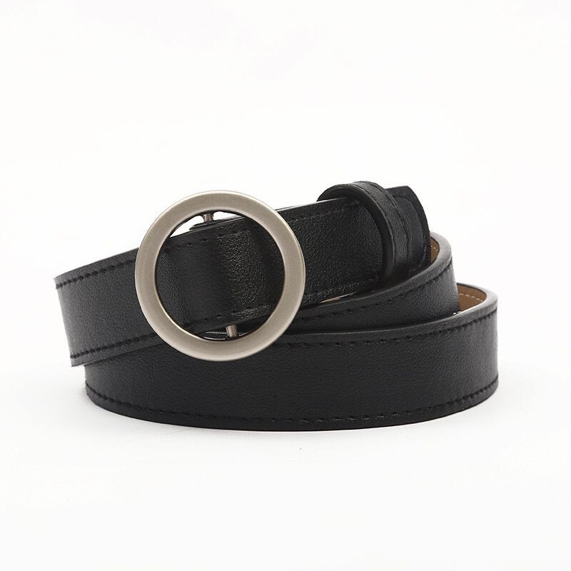 4 Colors Women Ladies Dressy Black Leather Belt Waistband For Jeans Suit