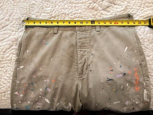 Ltd. Edition Polo Ralph Lauren Big Chino Hand Paint Splatter Khaki Work Pants 34