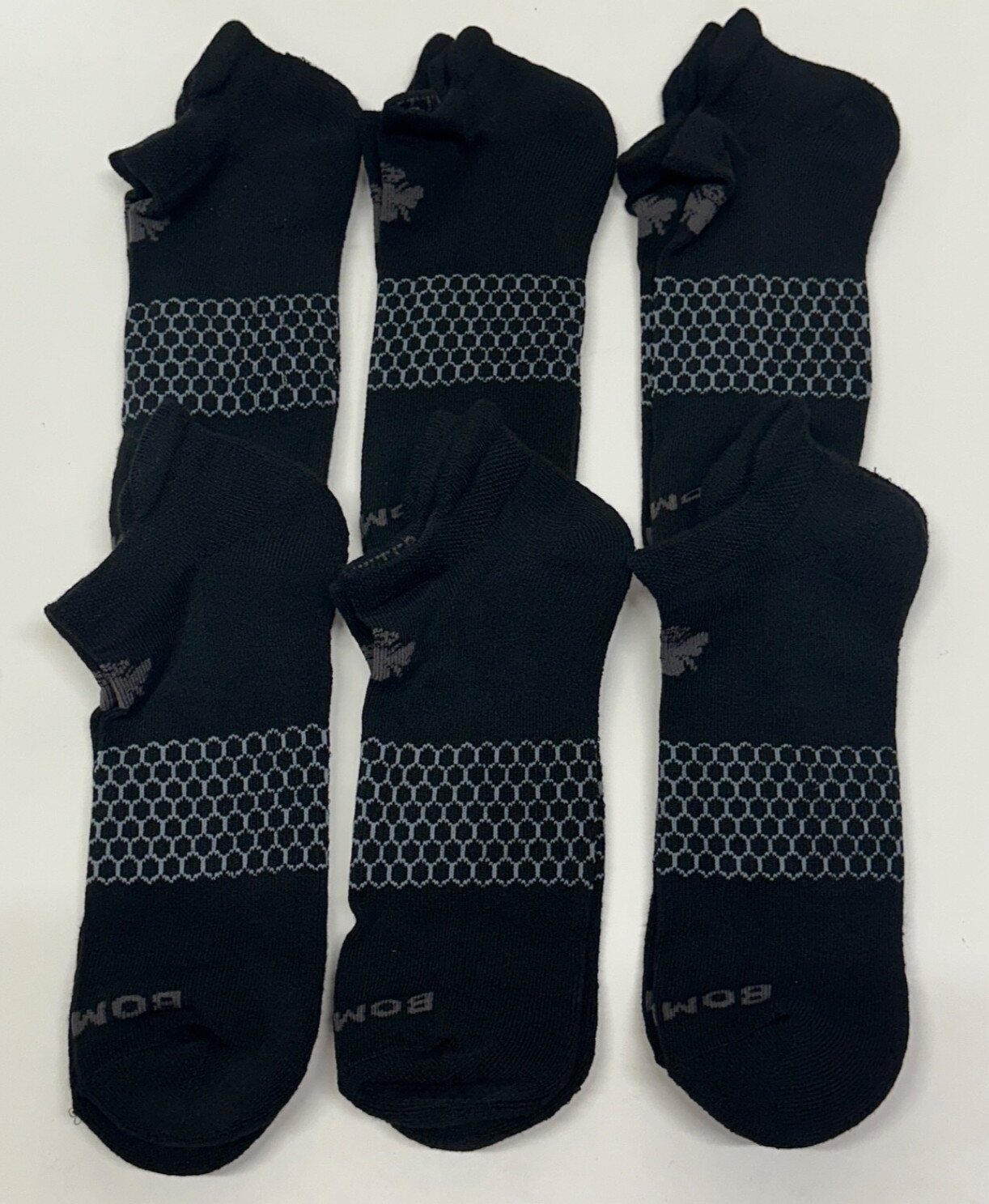 Bombas Socks Mens Ankle Size XL (Men’s 13.5-16) Black 6 Pair NEW
