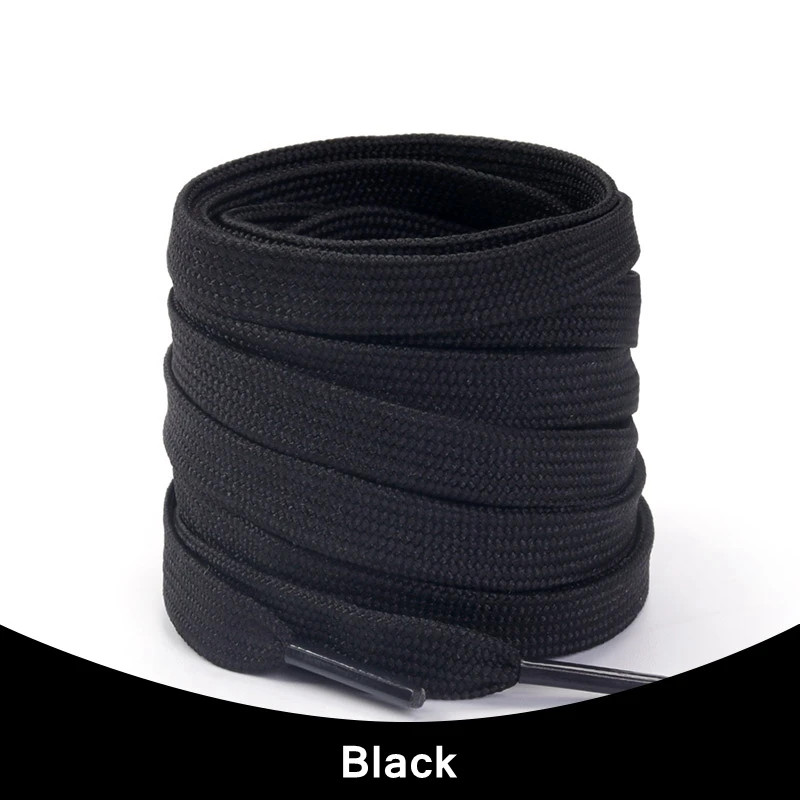 Classic Solid Color Laces 0.8cm Wide Flat Shoes Sneakers shoelaces Shoe Accessor