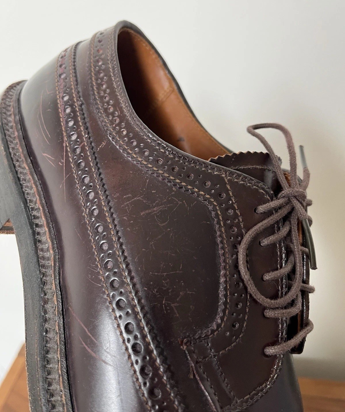 Alden Men’s Size 9 B D Wingtip Leather Oxford Shoes 975 Made in New England USA