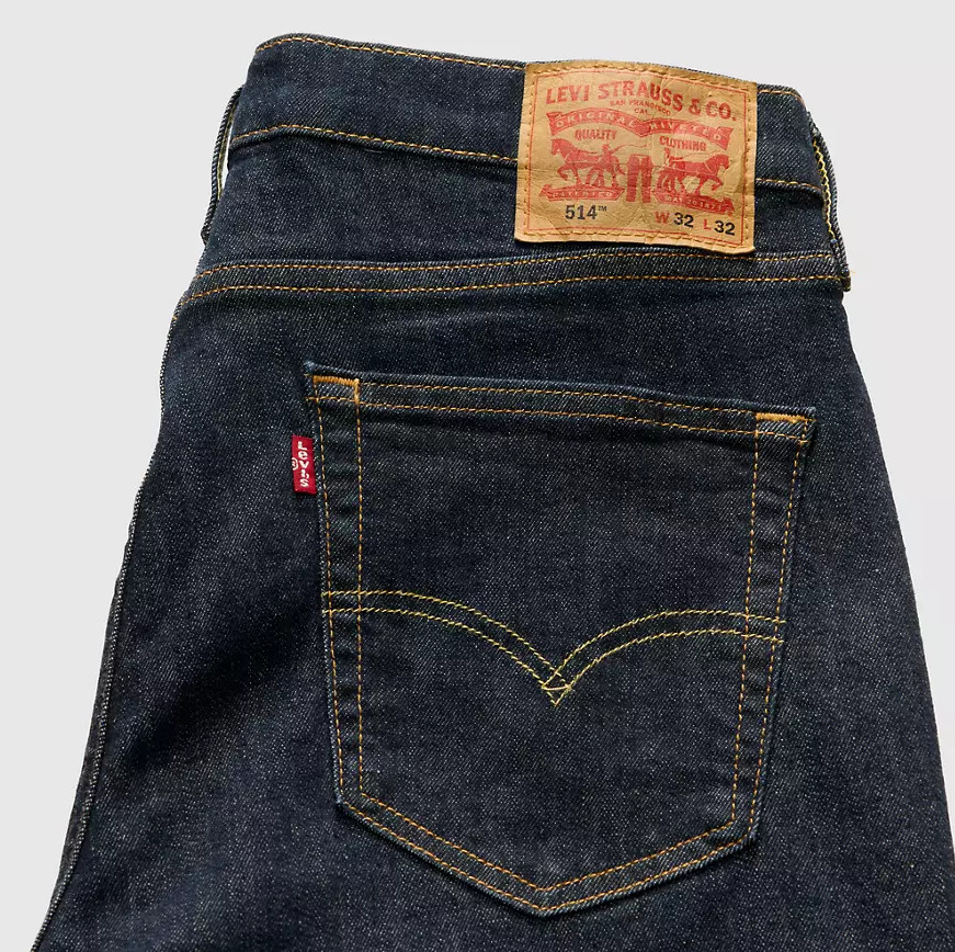 LEVI’S 514 Straight Men’s Jeans, Cleaner – Dark Wash – Stretch